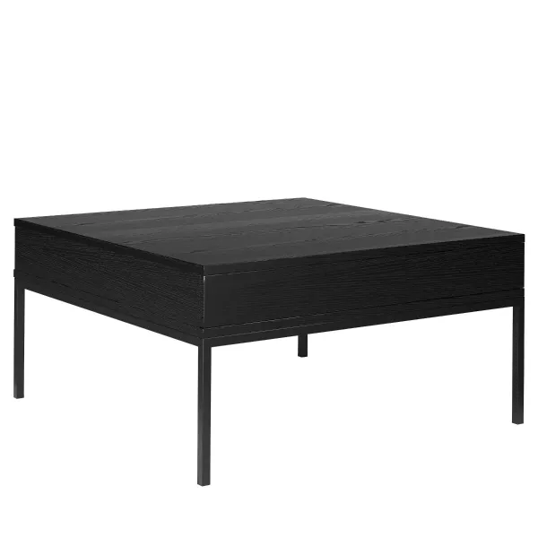 Stolik kawowy KRON 90x90 czarny dąb 639086