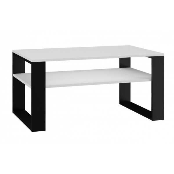 Stolik kawowy ława modern 1p biel czerń 943790