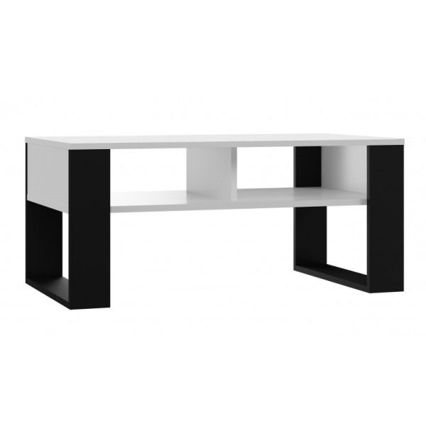 Stolik kawowy ława modern 2p biel czerń 943791