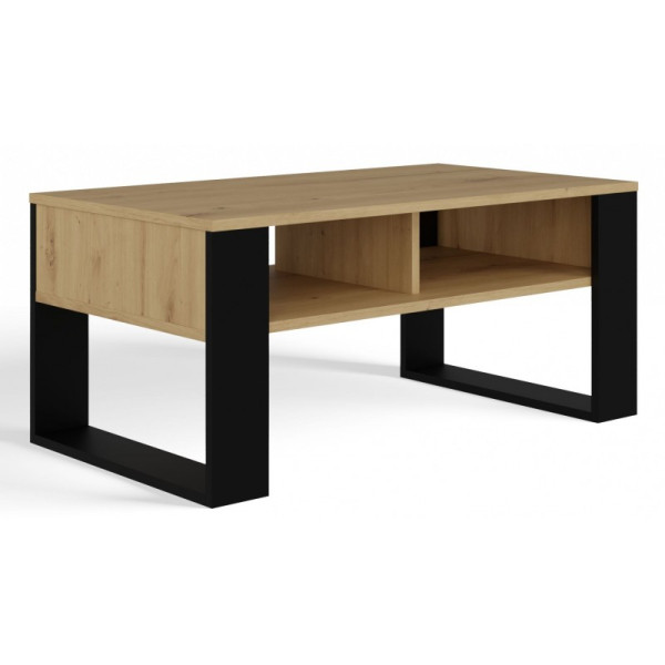 Stolik kawowy ława modern 2p dąb artisan czarny 943796