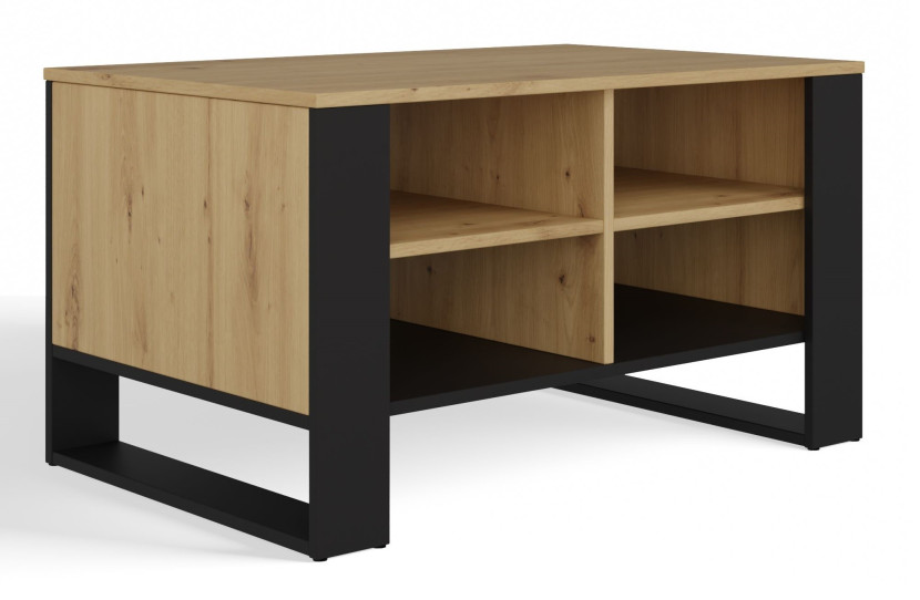 Stolik kawowy ława Modern 4P dąb artisan czerń 290320