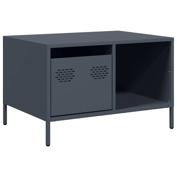 Stolik Kawowy Ława Stół Antracytowy Metalowy 68.5x50x43.5 Przegroda 735833
