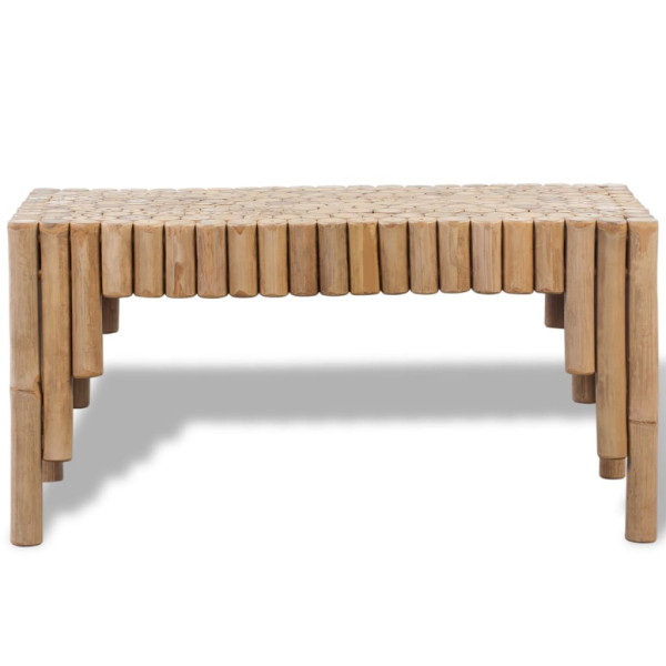Stolik Kawowy Ława Stół Bambusowy 70x35x35 Do Salonu Do Pokoju 736981