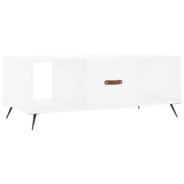 Stolik Kawowy Ława Stół Biały 102x50x40 Drzwiczki Do Salonu Do Pokoju 731046