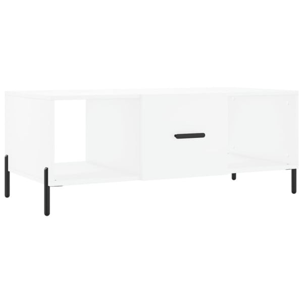 Stolik Kawowy Ława Stół Biały 102x50x40 Drzwiczki Do Salonu Do Pokoju 729767