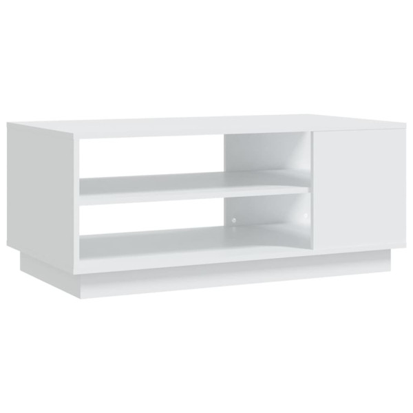 Stolik Kawowy Ława Stół Biały 102x55x43 Półka Do Salonu Do Pokoju 731955
