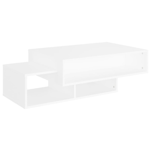 Stolik Kawowy Ława Stół Biały 105x55x32 Przegrody Do Salonu Do Pokoju 730187