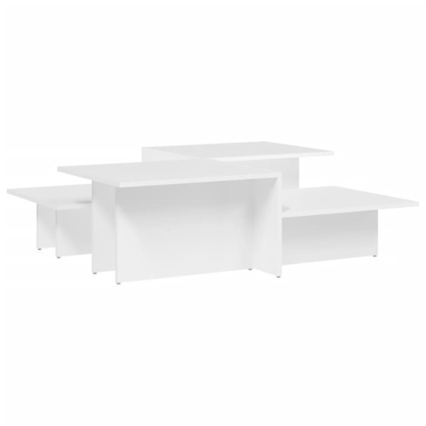Stolik Kawowy Ława Stół Biały 111.5x50x33 Do Salonu Do Pokoju 731782