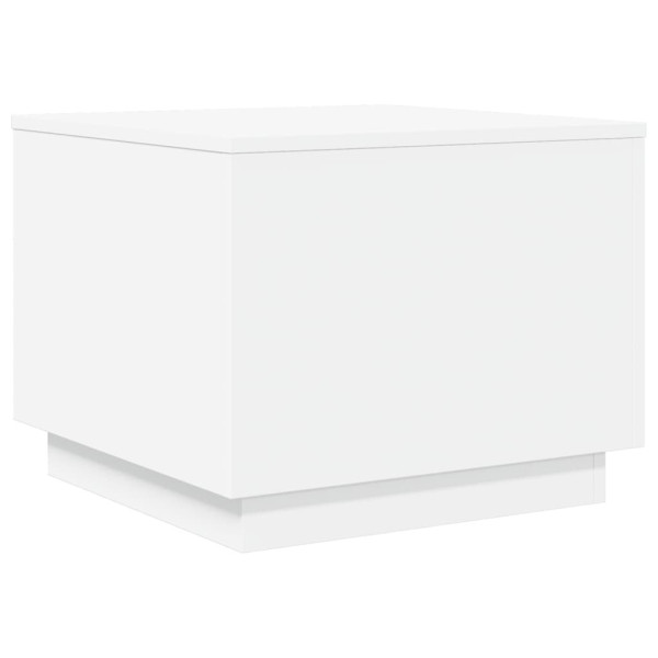 Stolik Kawowy Ława Stół Biały 50x50x40 Oświetlenie Led Do Salonu Do Pokoju 730993