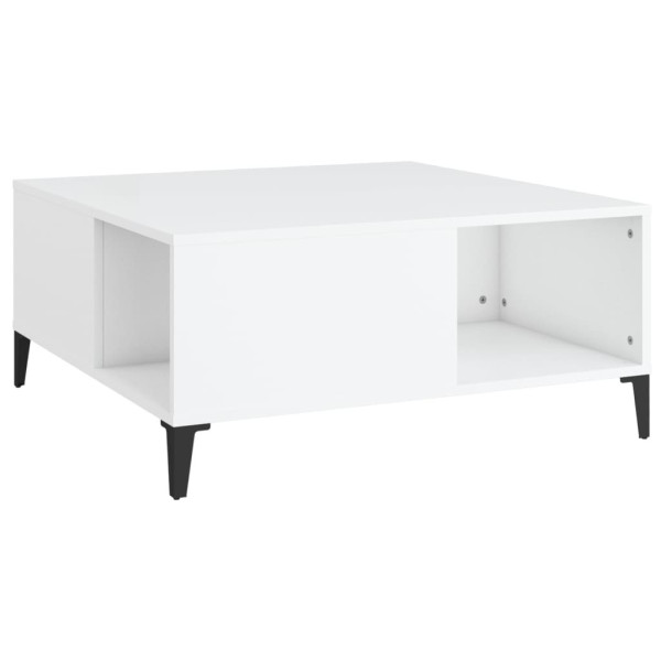 Stolik Kawowy Ława Stół Biały 80x80x36.5 Przegrody Do Salonu Do Pokoju 735687
