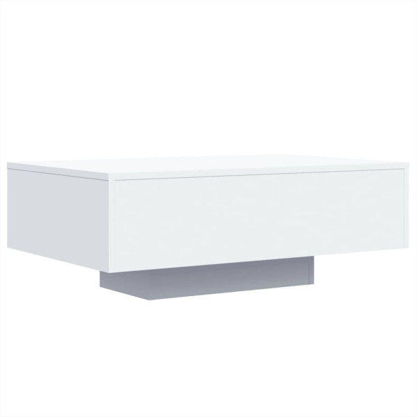 Stolik Kawowy Ława Stół Biały 85x55x31 Oświetlenie Led Do Salonu Do Pokoju 732394