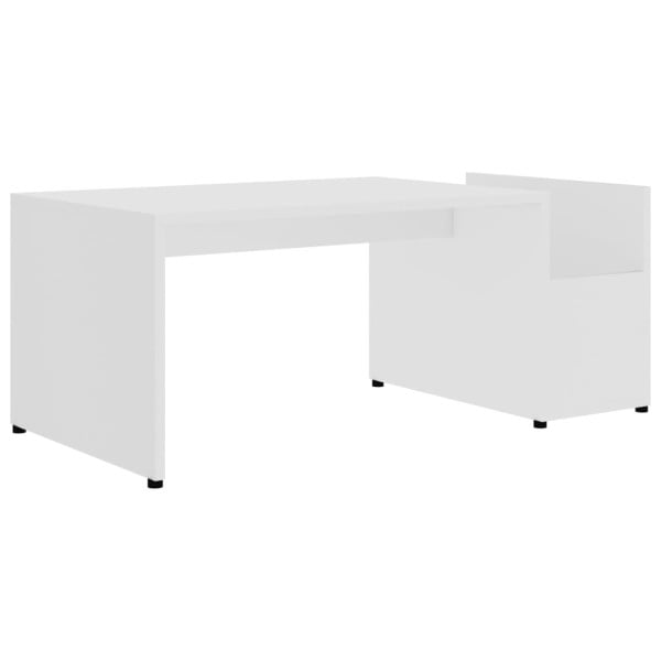 Stolik Kawowy Ława Stół Biały 90x45x35 Komora Boczna Do Salonu Do Pokoju 730581