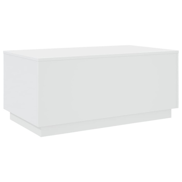 Stolik Kawowy Ława Stół Biały 90x50x40 Oświetlenie Led Do Salonu Do Pokoju 731000