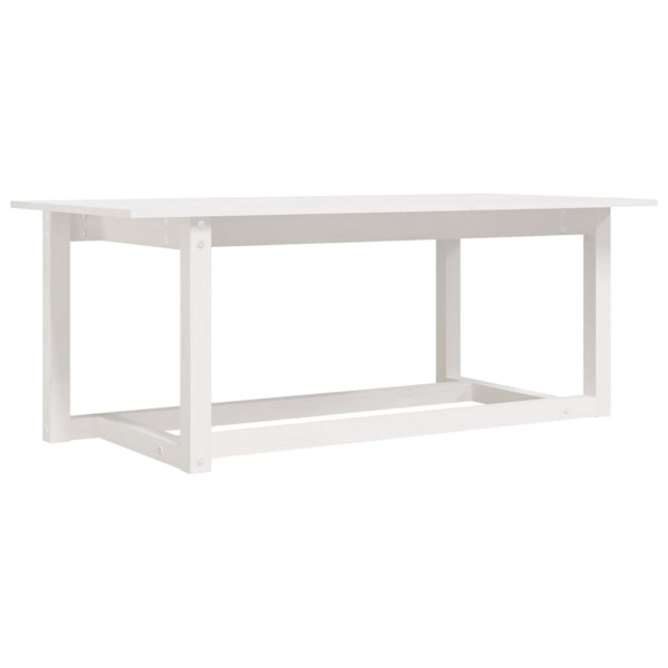 Stolik Kawowy Ława Stół Biały Drewniany 110x55x45 Do Salonu Do Pokoju 735095