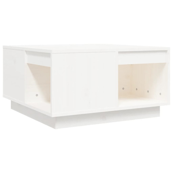 Stolik Kawowy Ława Stół Biały Drewniany 60x61x32.5 Do Salonu Do Pokoju 736128