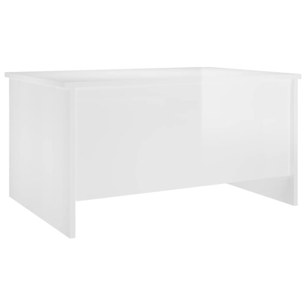 Stolik Kawowy Ława Stół Biały Połysk 80x55.5x41.5 Podnoszony Blat 731869