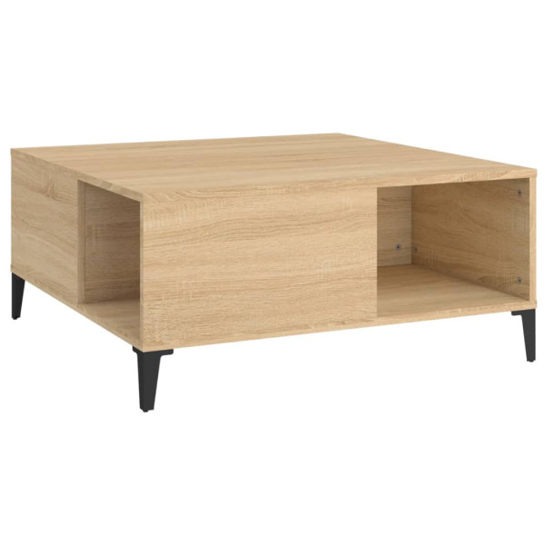Stolik Kawowy Ława Stół Brąz 80x80x36.5 Przegrody Do Salonu Do Pokoju 735466