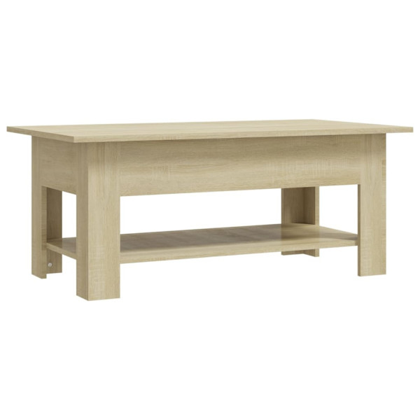 Stolik Kawowy Ława Stół Brązowy 102x55x42 Półka Do Salonu Do Pokoju 735861