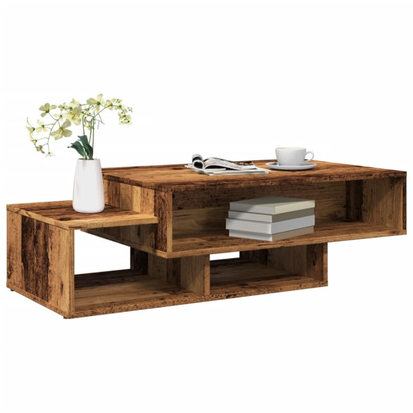 Stolik Kawowy Ława Stół Brązowy 105x55x32 Przegrody Do Salonu Do Pokoju 730236