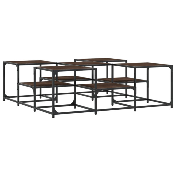 Stolik Kawowy Ława Stół Brązowy 121x121x40 Do Salonu Do Pokoju 731942