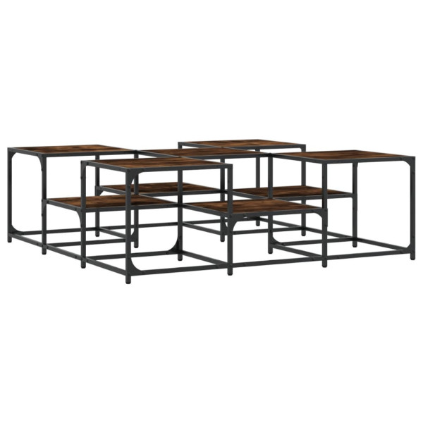 Stolik Kawowy Ława Stół Brązowy 121x121x40 Do Salonu Do Pokoju 731787