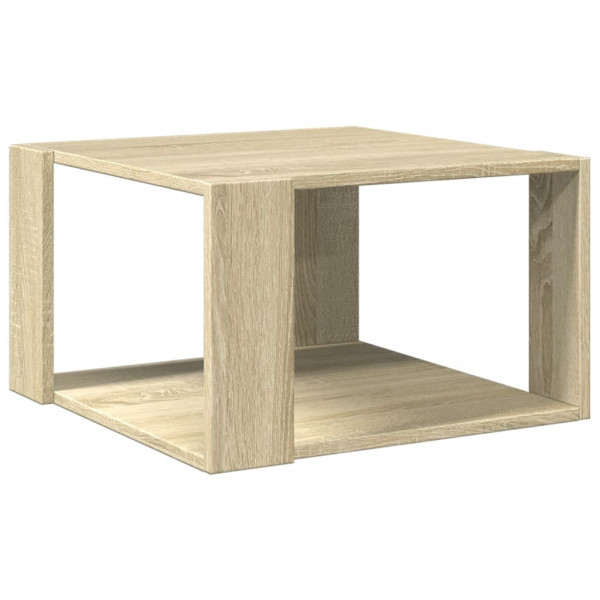 Stolik Kawowy Ława Stół Brązowy 51.5x51.5x30 Półka Do Salonu Do Pokoju 727256