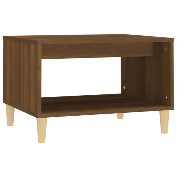 Stolik Kawowy Ława Stół Brązowy 60x50x40 Półka Do Salonu Do Pokoju 731047