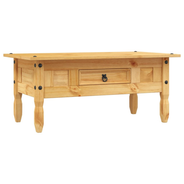 Stolik Kawowy Ława Stół Brązowy Drewniany 100x55x44 Szuflada Do Salonu 737680