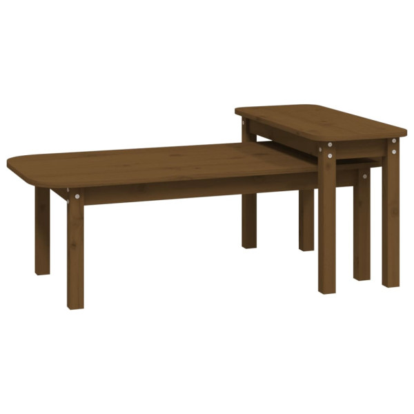 Stolik Kawowy Ława Stół Brązowy Drewniany 110x50x35.70x30x45 Do Salonu 736147