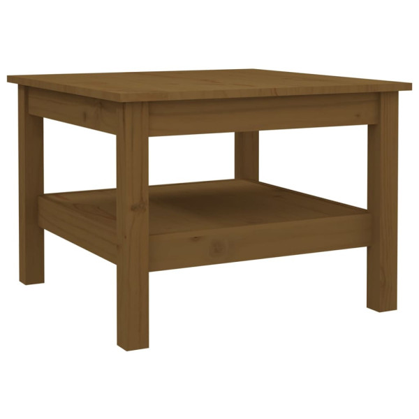 Stolik Kawowy Ława Stół Brązowy Drewniany 55x55x40 Półka Do Salonu 735749