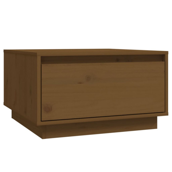 Stolik Kawowy Ława Stół Brązowy Drewniany 55x56x32 Szuflady Do Salonu 729834