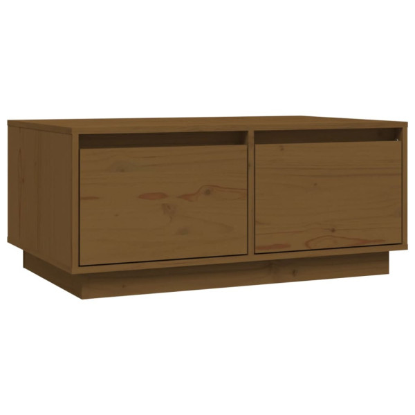 Stolik Kawowy Ława Stół Brązowy Drewniany 80x50x35 Szuflady Do Salonu 736499