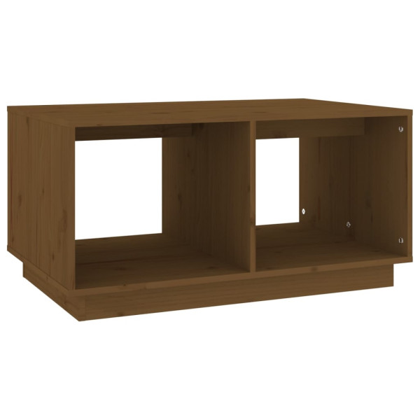 Stolik Kawowy Ława Stół Brązowy Drewniany 80x50x40 Półka Do Salonu 727291