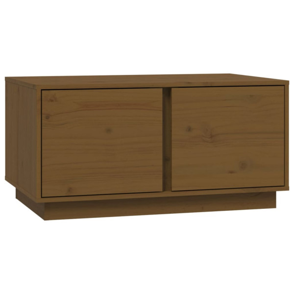Stolik Kawowy Ława Stół Brązowy Drewniany 80x50x40 Półka Drzwiczki 736414