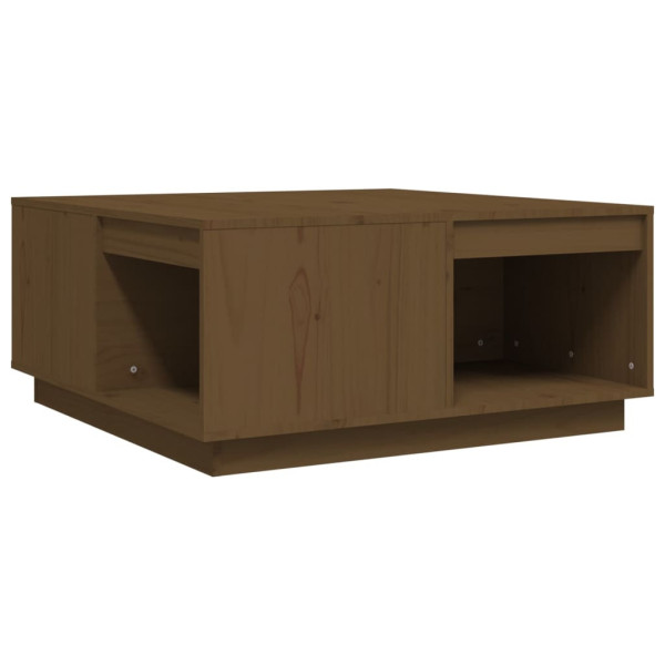 Stolik Kawowy Ława Stół Brązowy Drewniany 80x81x36.5 Do Salonu Do Pokoju 735522