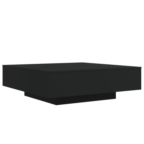 Stolik Kawowy Ława Stół Czarny 100x100x31 Oświetlenie Led Do Salonu 735038