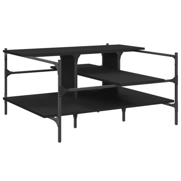 Stolik Kawowy Ława Stół Czarny 100x100x48.5 Do Salonu Do Pokoju 736031