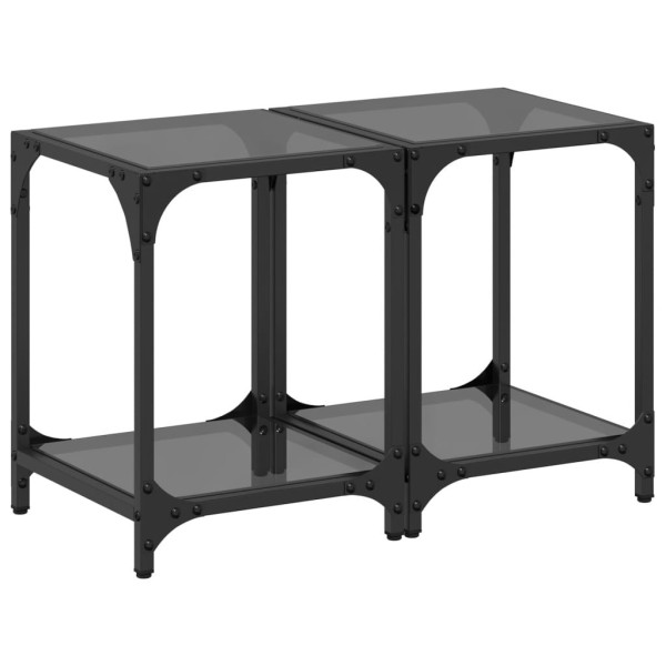 Stolik Kawowy Ława Stół Czarny 30x30x40 Do Salonu Do Pokoju 736132