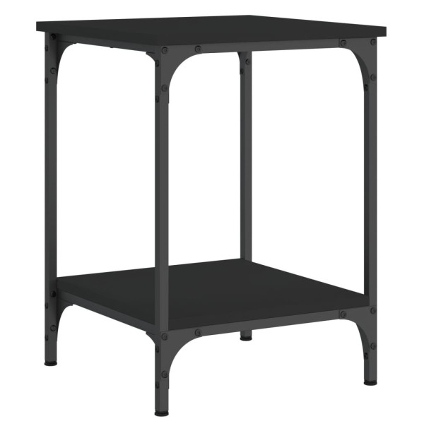 Stolik Kawowy Ława Stół Czarny 40x40x55 Półka Do Salonu Do Pokoju 730065