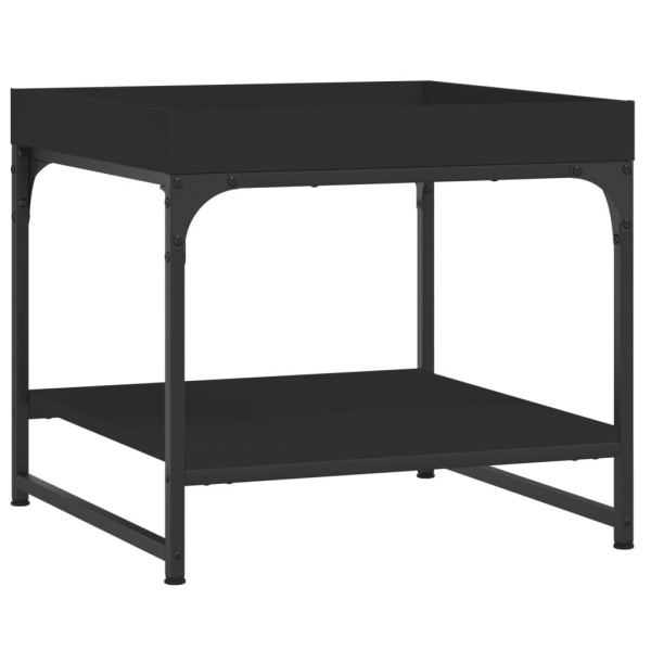 Stolik Kawowy Ława Stół Czarny 49.5x49.5x45 Do Salonu Do Pokoju 735786