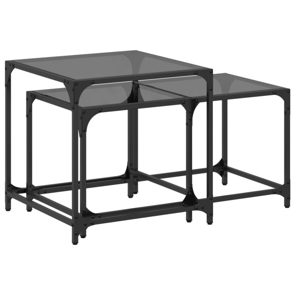 Stolik Kawowy Ława Stół Czarny 50x50x50.40x78.5x40 Do Salonu Do Pokoju 732387