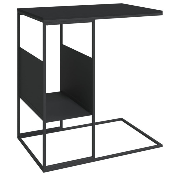 Stolik Kawowy Ława Stół Czarny 55x36x59.5 Półka Do Salonu Do Pokoju 734936