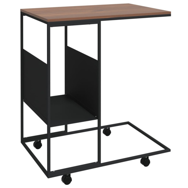 Stolik Kawowy Ława Stół Czarny 55x36x63.5 Półka Do Salonu Do Pokoju 732436