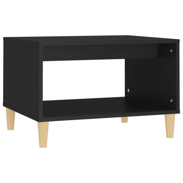 Stolik Kawowy Ława Stół Czarny 60x50x40 Półka Do Salonu Do Pokoju 731029