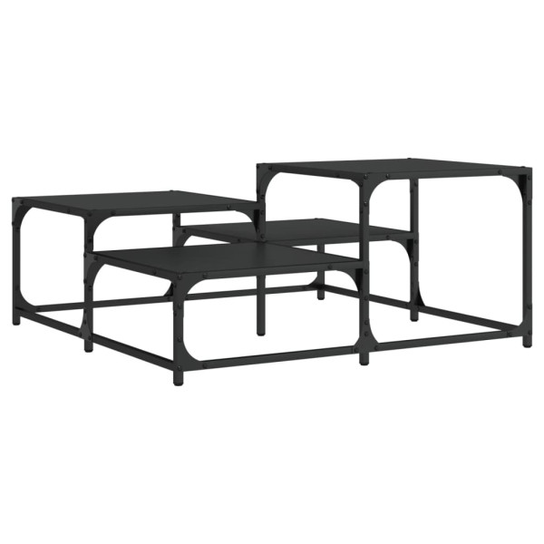 Stolik Kawowy Ława Stół Czarny 87.5x87.5x40 Do Salonu Do Pokoju 731840