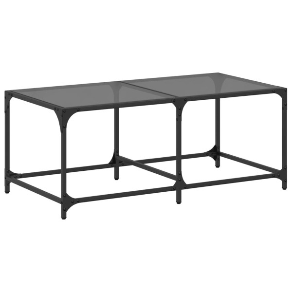 Stolik Kawowy Ława Stół Czarny 98.5x50x40 Do Salonu Do Pokoju 736359