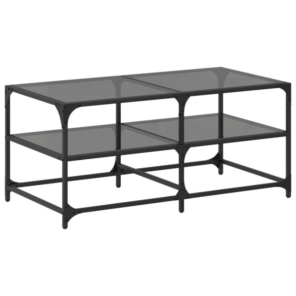 Stolik Kawowy Ława Stół Czarny 98.5x50x45 Do Salonu Do Pokoju 736427