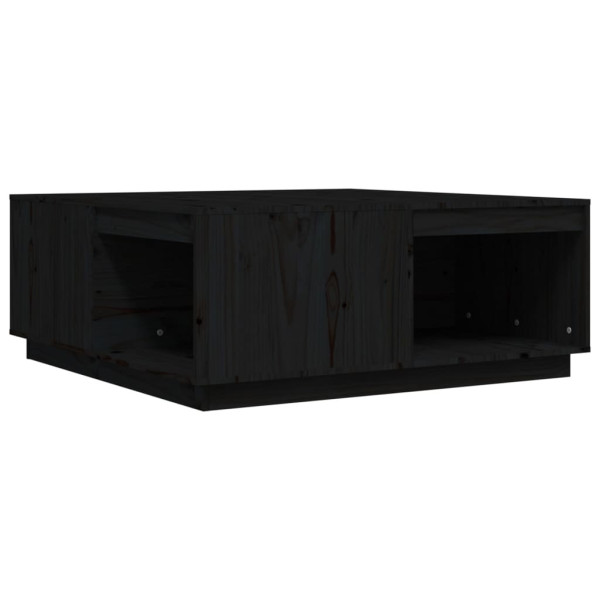 Stolik Kawowy Ława Stół Czarny Drewniany 100x101x40.5 Do Salonu Do Pokoju 735583