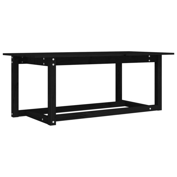 Stolik Kawowy Ława Stół Czarny Drewniany 110x55x45 Do Salonu Do Pokoju 732406