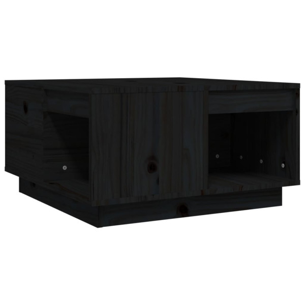 Stolik Kawowy Ława Stół Czarny Drewniany 60x61x32.5 Do Salonu Do Pokoju 736322